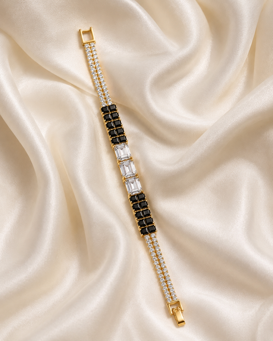 Black & Crystal Luxe Bracelet