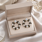 Midnight Crystal Wreath Stud Earrings