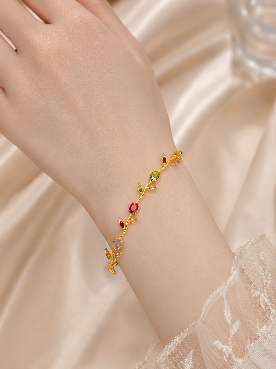 Rainbow Tulip Bracelet