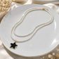 Elegant Pearl Star Pendant Necklace