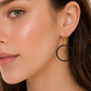 Classic Black Hoop Earrings