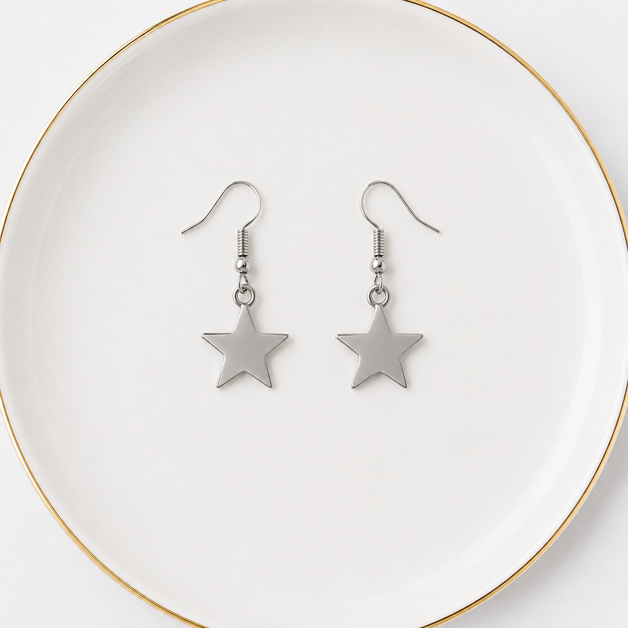 Silver Sparkling Star Studss