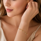 Gold Crystal Charm Bracelet
