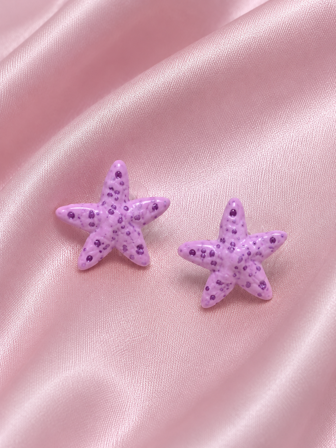 Pink Starfish Stud Earrings