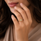 Zirconia Studed Golden Plated Ring