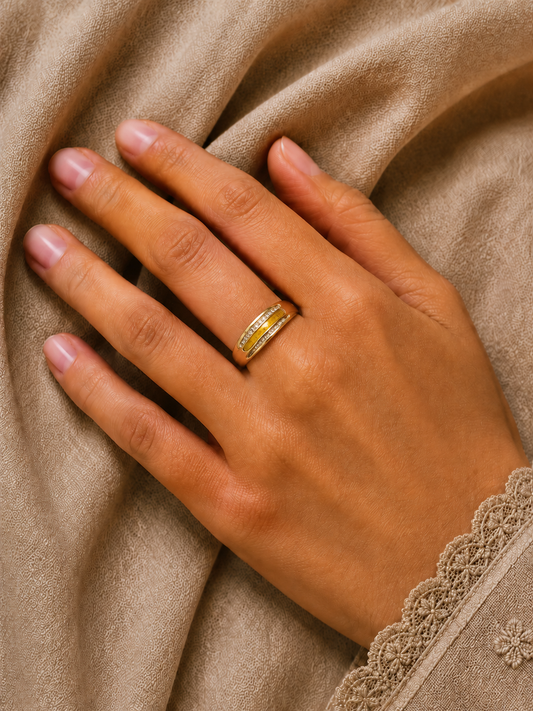 Golden Studded funky Ring