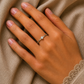 White Crystal Silver Ring