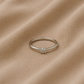 White Crystal Silver Ring