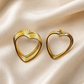 Golden Heart Hoop Earrings