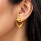 Golden Heart Hoop Earrings
