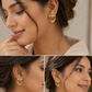 Golden Heart Hoop Earrings