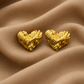 Heart Shaped Golden Studs
