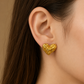 Heart Shaped Golden Studs