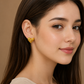 Heart Shaped Golden Studs