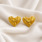 Heart Shaped Golden Studs