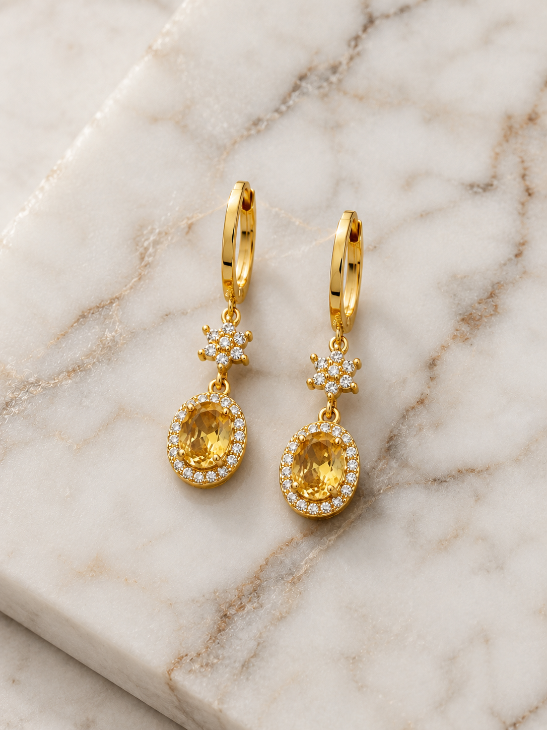Rose Gold Cubic Zirconia Earrings