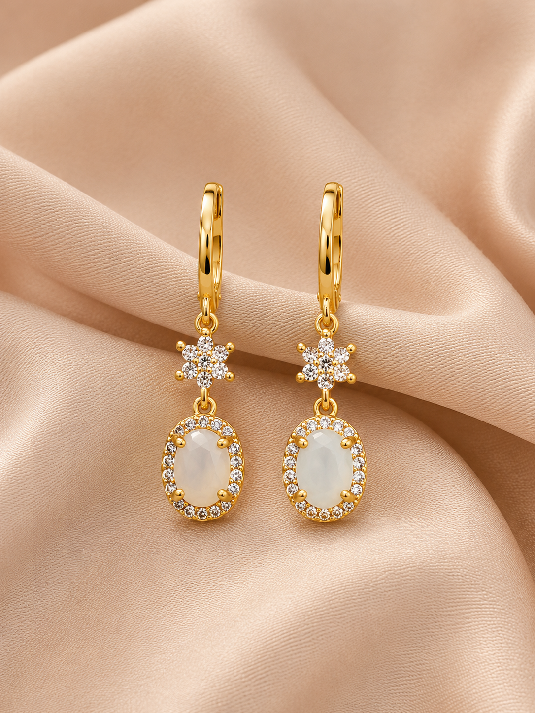 Pink Cubic Zirconia Earrings