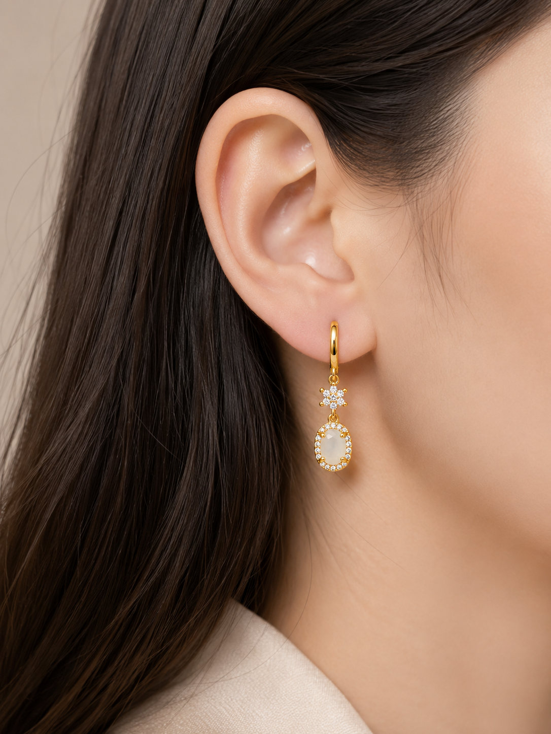 Pink Cubic Zirconia Earrings