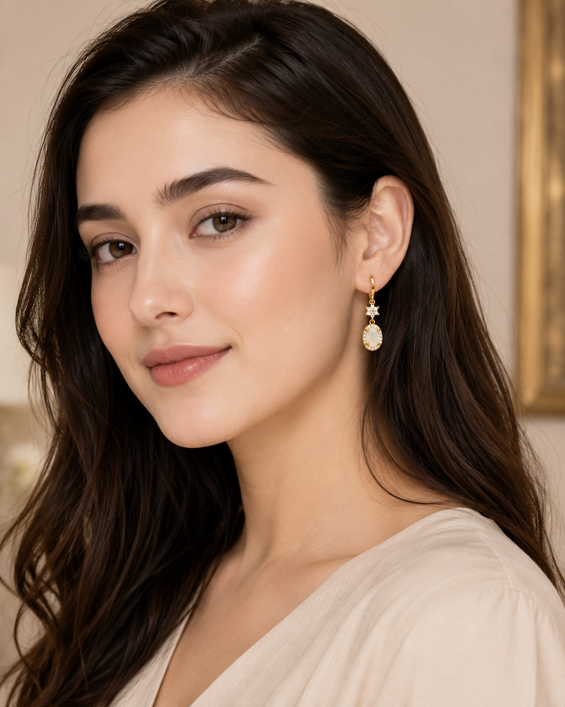 Pink Cubic Zirconia Earrings