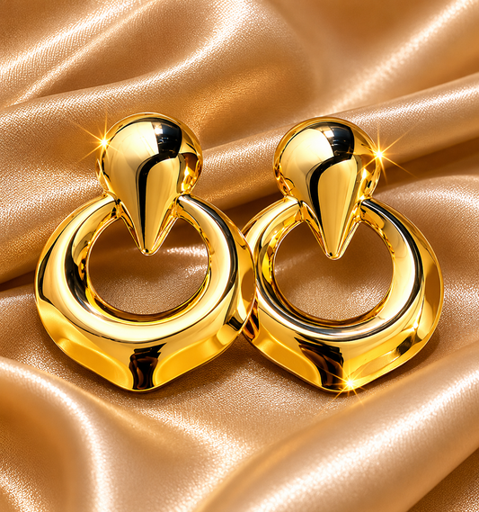 Elegant Gold Hoop Drops