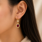 Red Cubic Zirconia Earrings