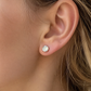 Radiant Solitaire Stud Earrings.