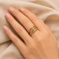 Golden Leaf Diamond Ring