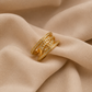 Golden Leaf Diamond Ring