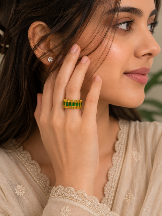 Green Emerald Ring