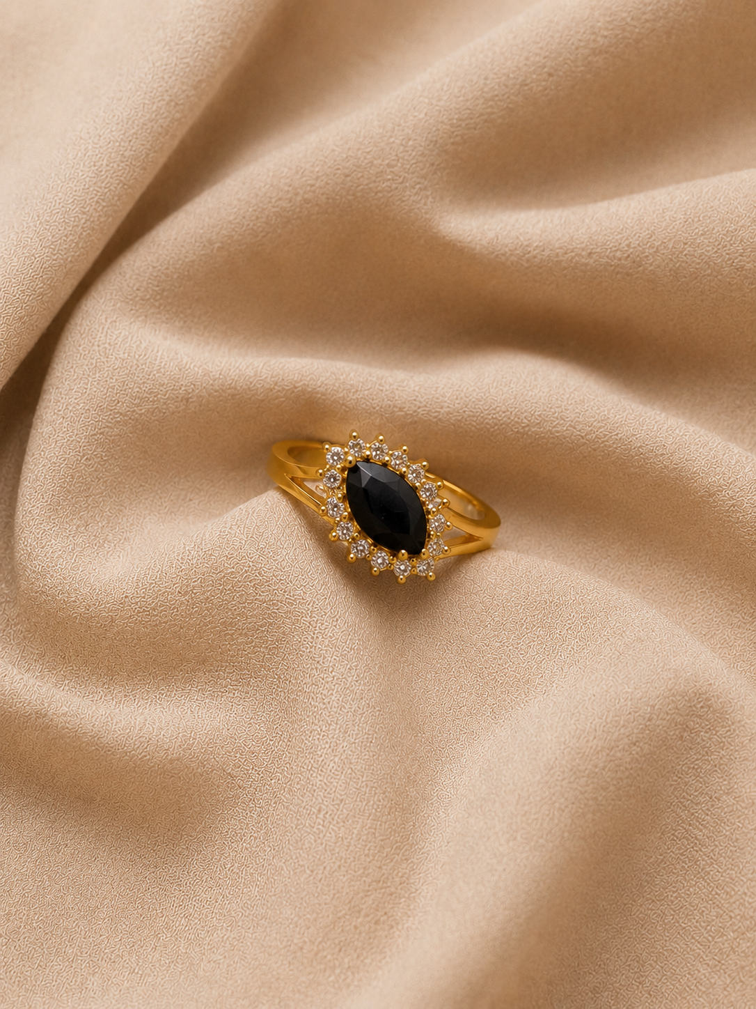 Marquise Black Ring
