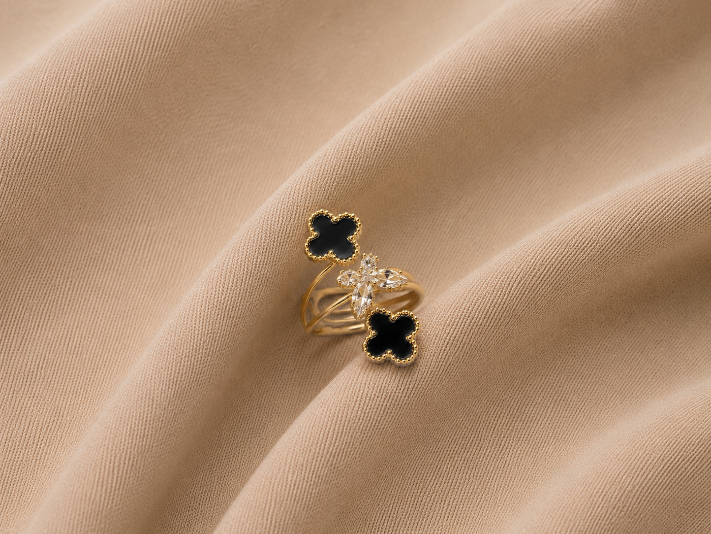 Clover & Butterfly Ring