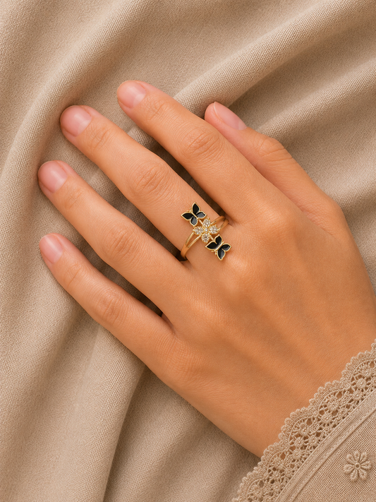 Clover & Butterfly Ring