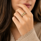 Orange Sapphire Stones Ring