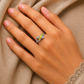 White Golden Light Opal Ring