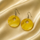 Sunny Yellow Disc Earrings