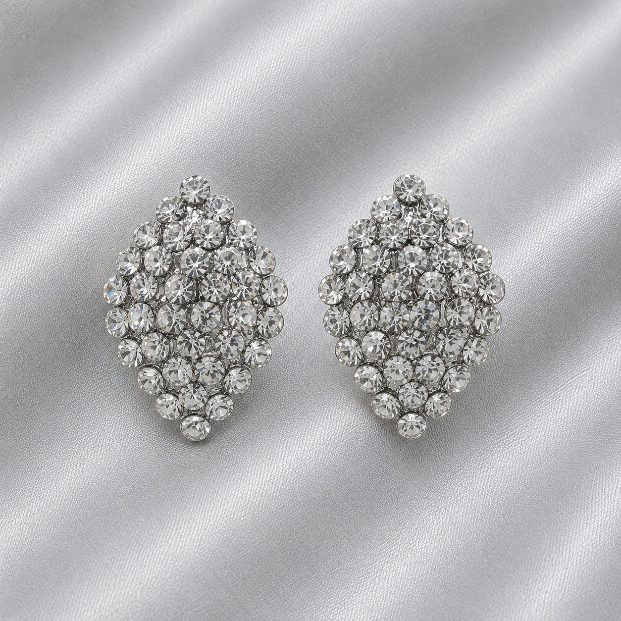 Crystal Cluster Stud Earrings