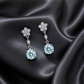 Floral Crystal Drop Earrings