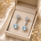 Floral Crystal Drop Earrings
