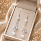 Pearl Bead Tassel Earrings