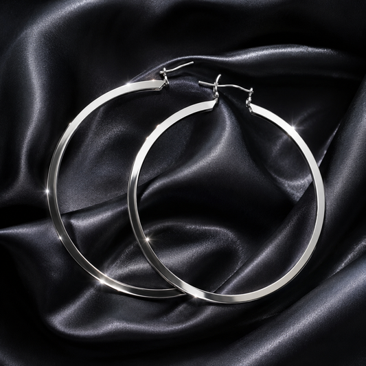 Classic Silver Hoop Earrings