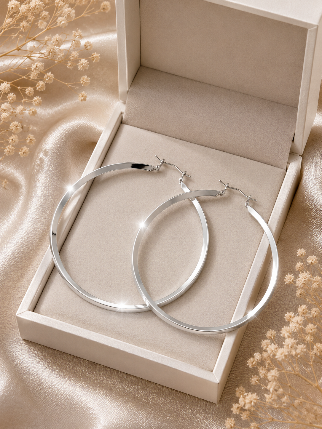 Classic Silver Hoop Earrings
