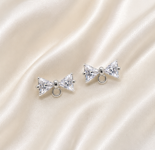 Crystal Bow Stud Earrings