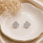 Crystal Clover Stud Earrings