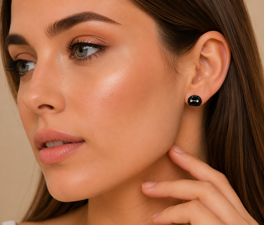 Midnight Dot Stud Earrings