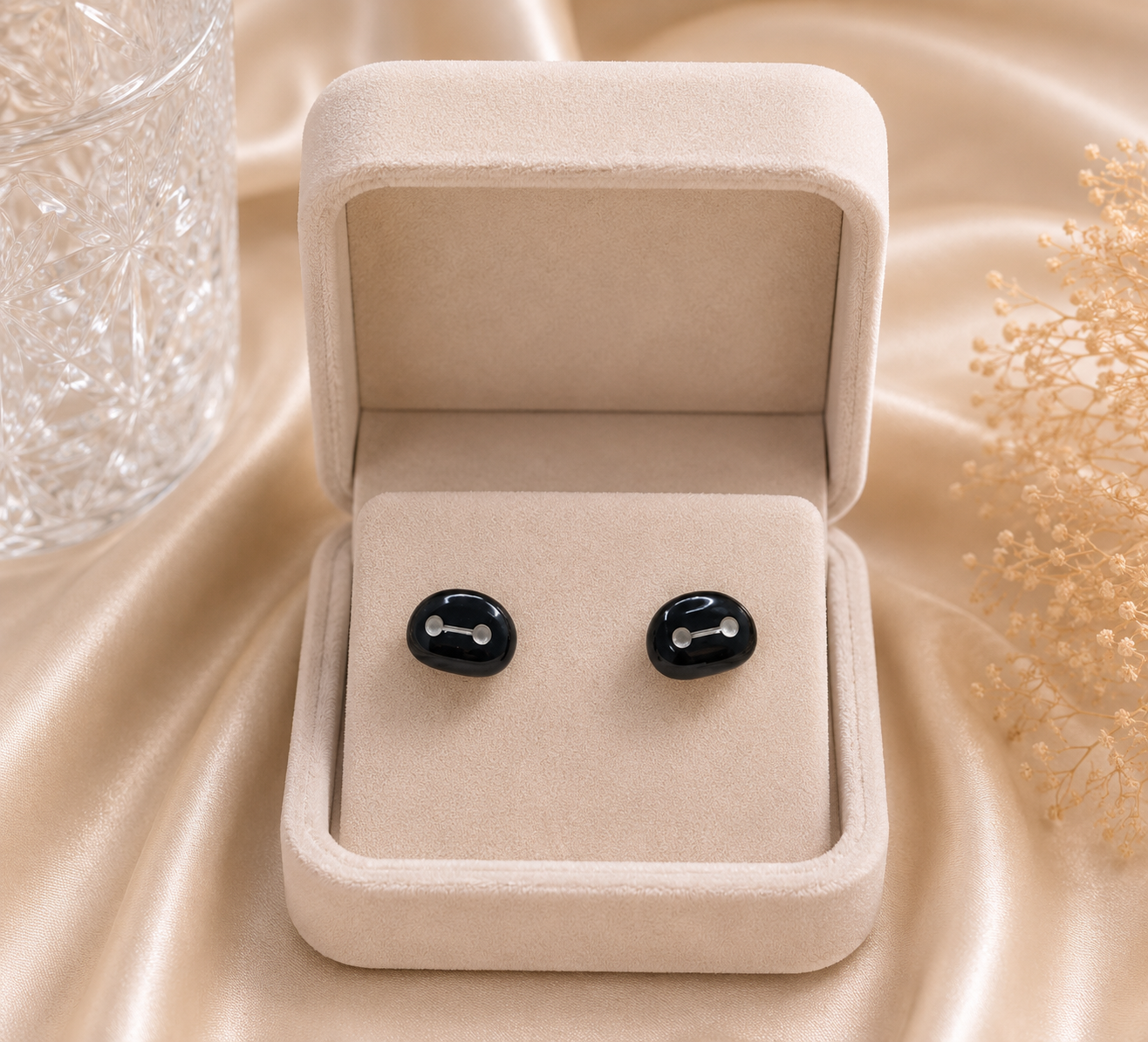 Midnight Dot Stud Earrings