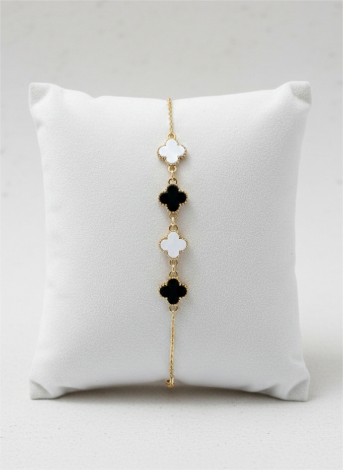 Four leaf Clover Charm Bracelet