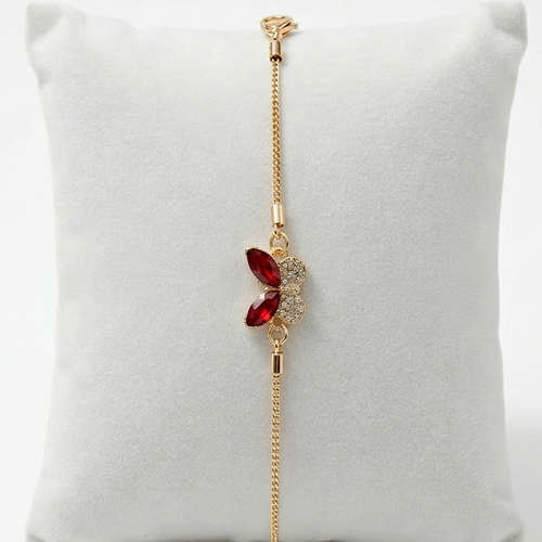 Red Butterfly Golden Toned Bracelets