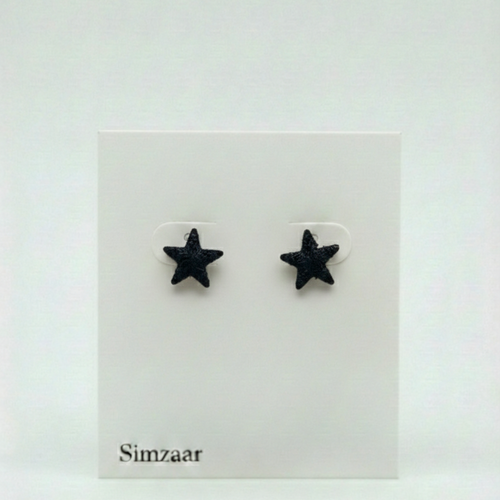 Black Star Seashell Studss