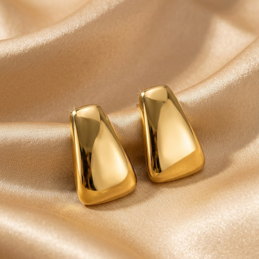 Minimalist Gold Sculptural Studs
