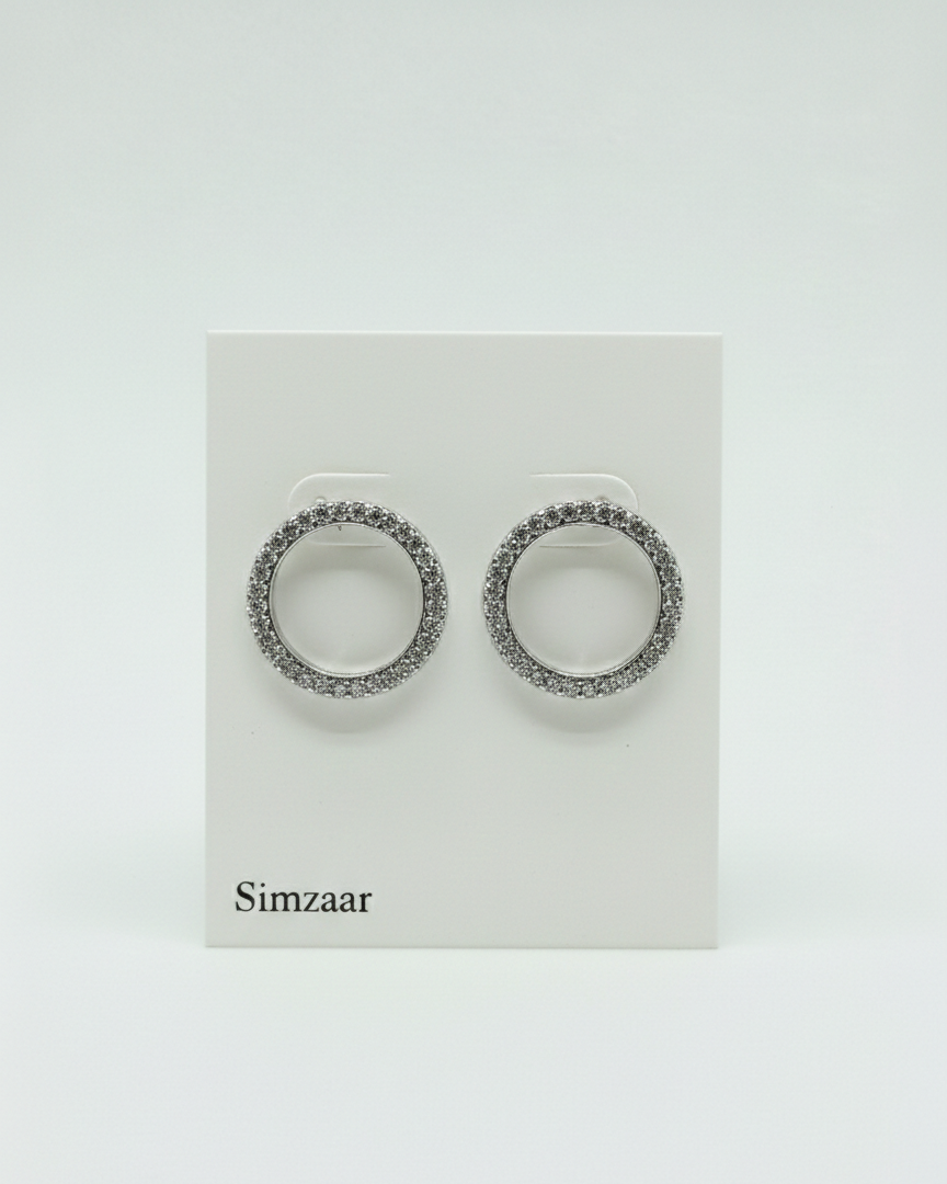 Rhinestones Rounded Hoops